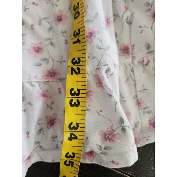 EILEEN WEST Pink Floral Cotton Long Sleeve Knee Length Nightgown Large Ruffle - Picture 7 of 10